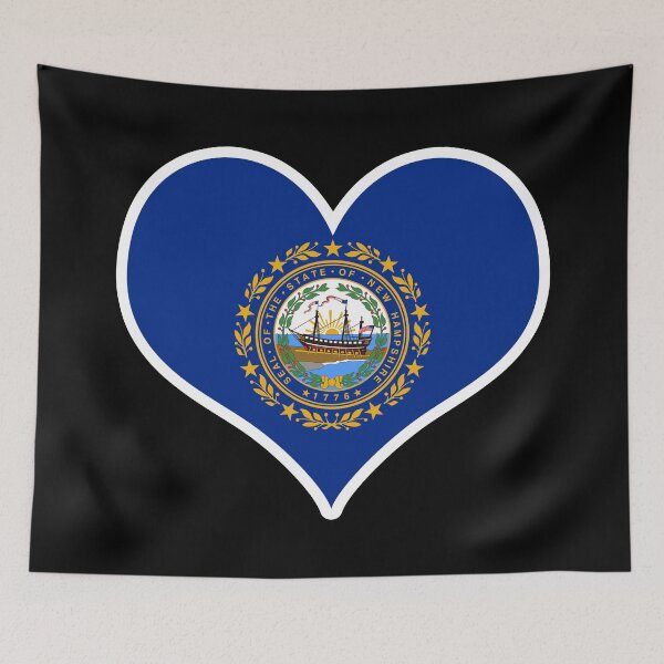 Item preview, New Hampshire US State Flag Heart designed and sold by PKHalford.