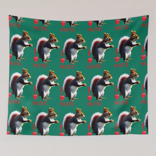 Item preview, SQUIRREL SAYING I LOVE NUTS designed and sold by sailorsam1805.