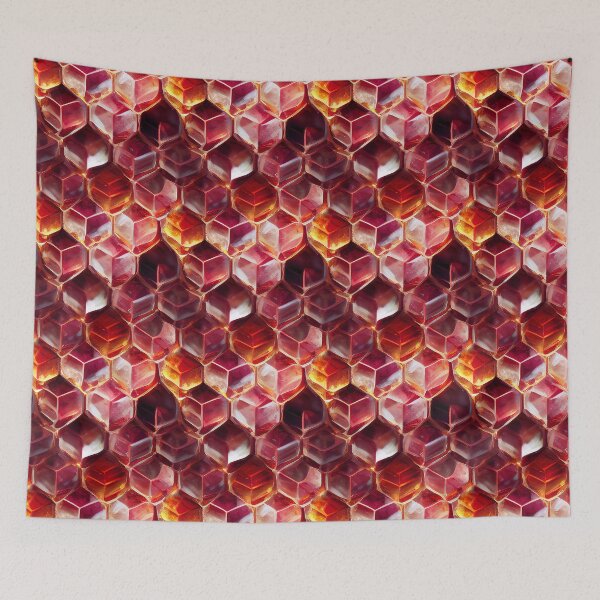 Item preview, Ruby Glass Honeycomb  designed and sold by BuraxisDesigns.