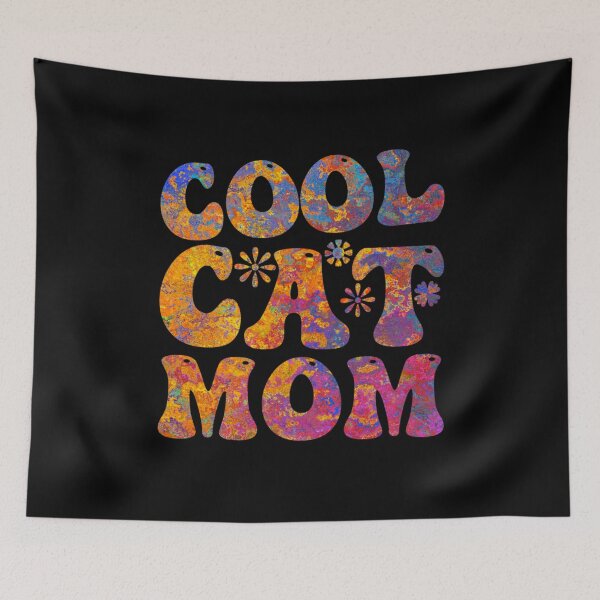 Aperçu de l'œuvre Maman chat cool et colorée créée et vendue par PetSafari.