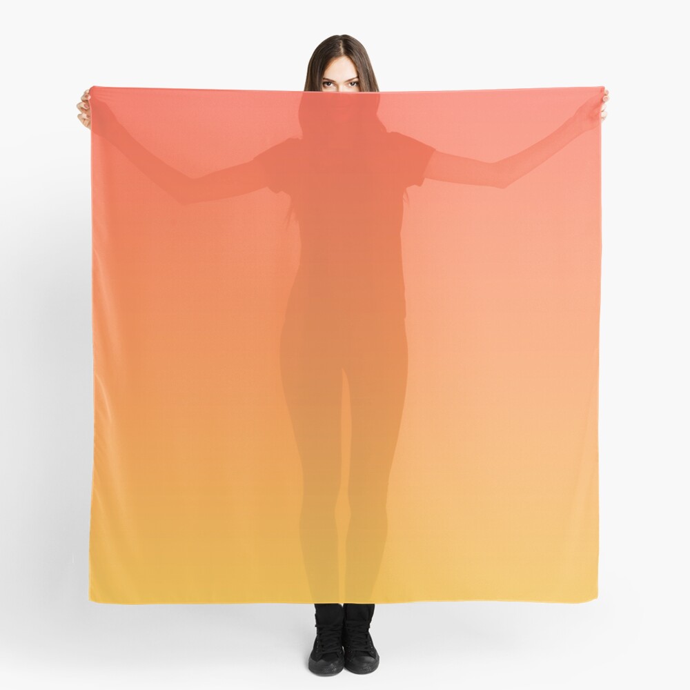 modern trendy abstract Yellow Orange Ombre Scarf