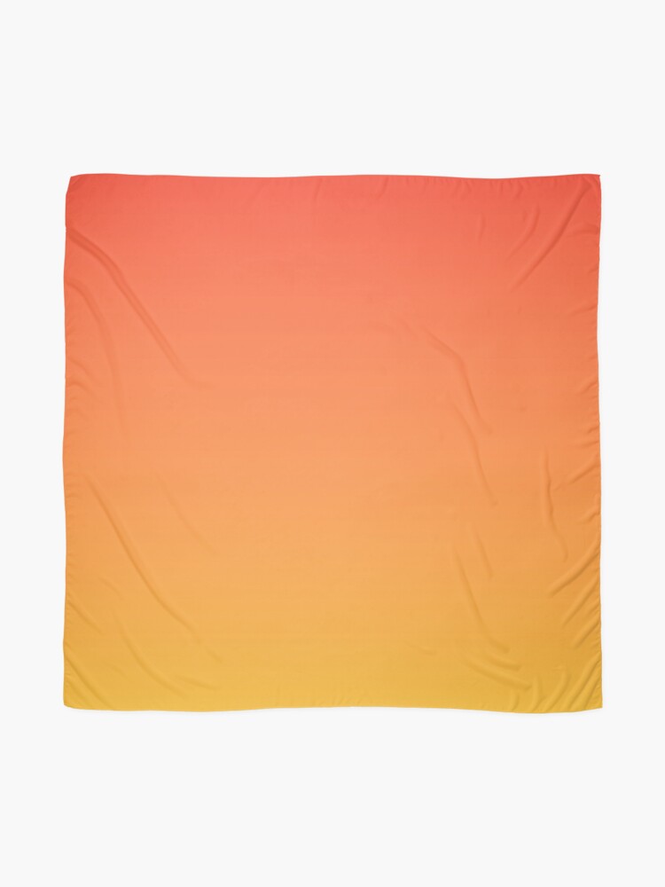 Alternate view of modern trendy abstract Yellow Orange Ombre Scarf