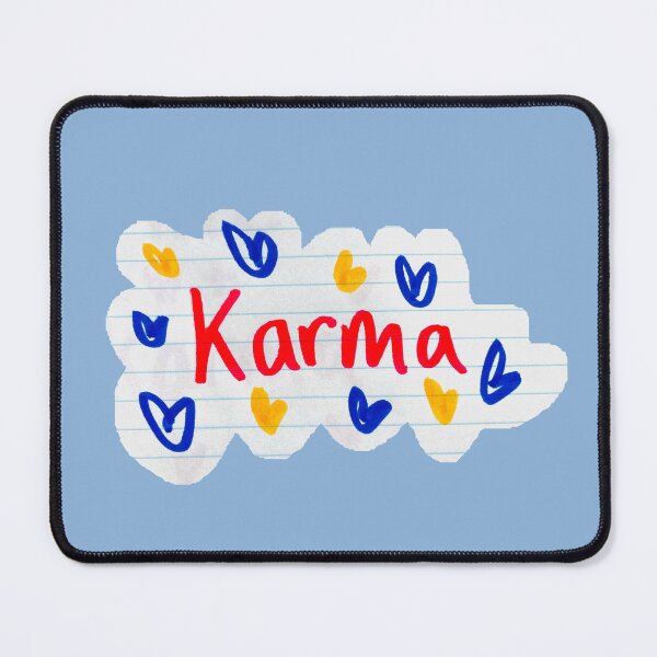 Item preview, Karma is my Boyfriend Notebook Doodles with Hearts designed and sold by SadieBadour.