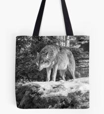 Timber Wolf Winter Menaces Tote Bag