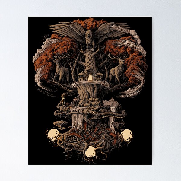 Item preview, Yggdrasil Nordic Viking Tree of Life Pagan Norse Mythology designed and sold by BluePagan.