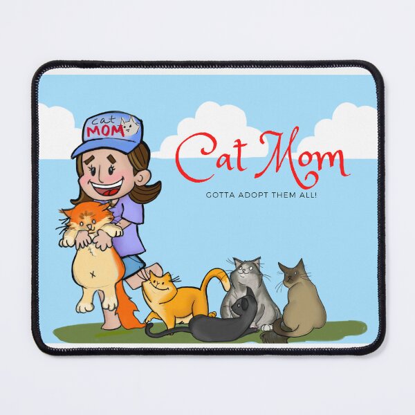 Item preview, Cat Mom-Gotta Adopt them all! designed and sold by ThePaperBrush.
