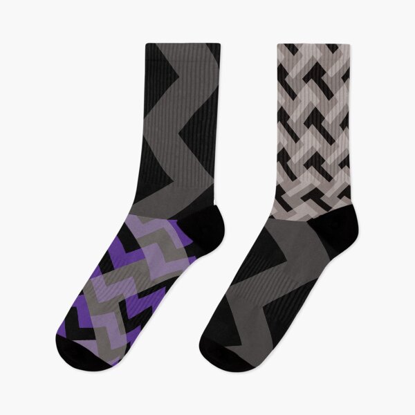 Item preview, 'Ziggy' - in Purple, Lilac and shades of Grey on a Black and Charcoal Grey base designed and sold by sleepingdogprod.