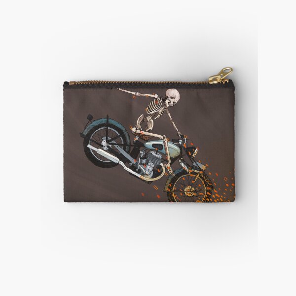 Item preview, Into the Pit Skeleton Motorcycle Illustration  designed and sold by Amanda Zito.