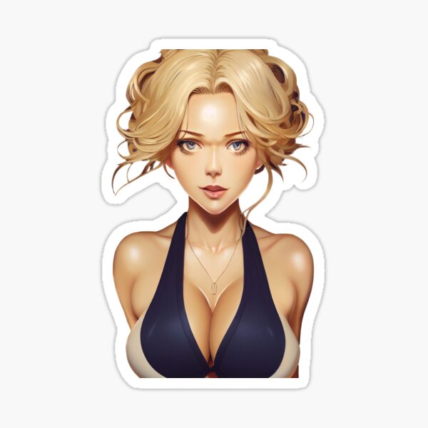 Stunning woman with big boobs Sticker
