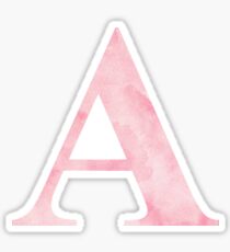 The Letter A- Light Pink Watercolor Design Sticker Sticker