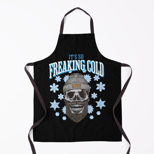 Item preview, It's So Freaking Cold Winter Snow Skull Funny Bearded designed and sold by CarantinedChaos.