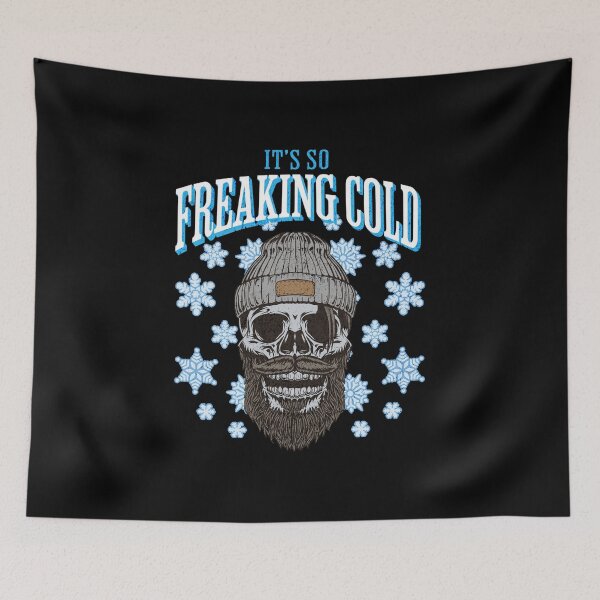 Item preview, It's So Freaking Cold Winter Snow Skull Funny Bearded  designed and sold by CarantinedChaos.