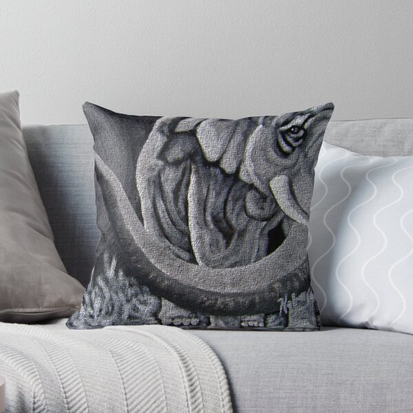 The Paisley Elephant Throw Pillow