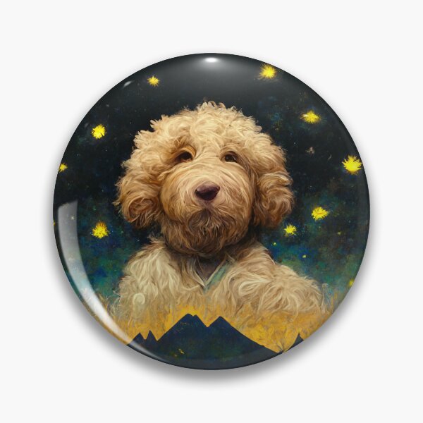 Item preview, Artistic Goldendoodle Puppy Dreamy Painting Starry Sky Dog Gift  designed and sold by Guarddogdrive.
