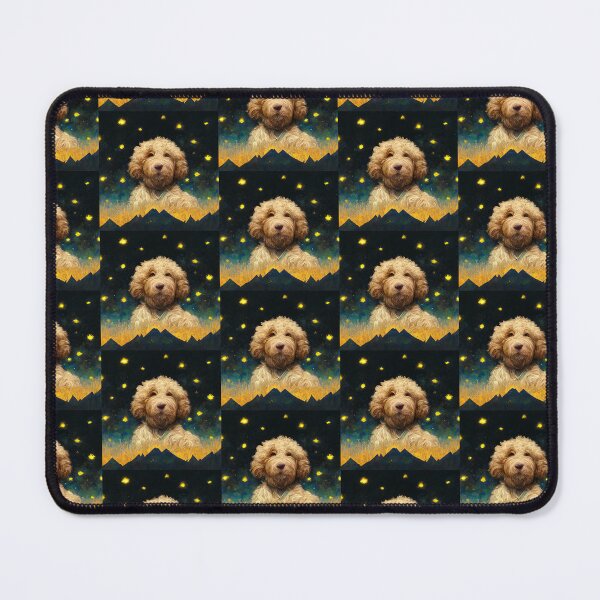 Item preview, Artistic Goldendoodle Puppy Dreamy Painting Starry Sky Dog Gift  designed and sold by Guarddogdrive.