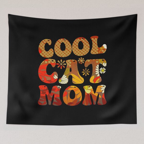 Aperçu de l'œuvre Maman chat cool et colorée créée et vendue par PetSafari.