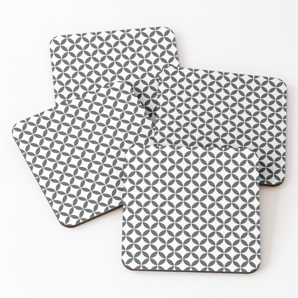 Item preview, Retro Circles and Diamonds grey 7 designed and sold by Makanahele.