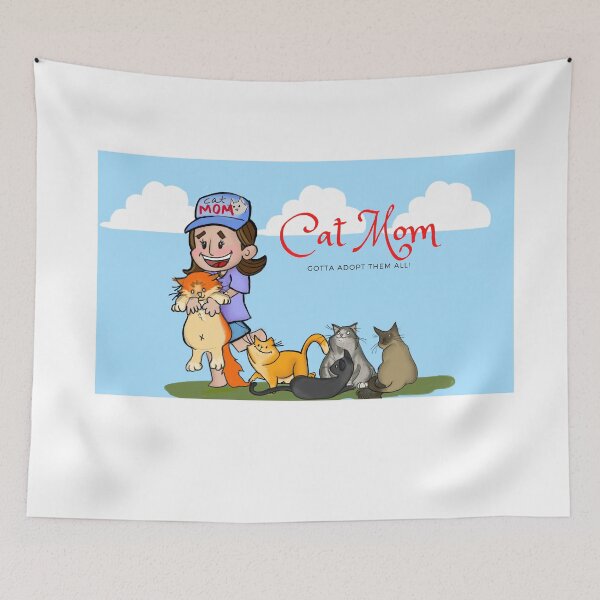 Item preview, Cat Mom-Gotta Adopt them all! designed and sold by ThePaperBrush.