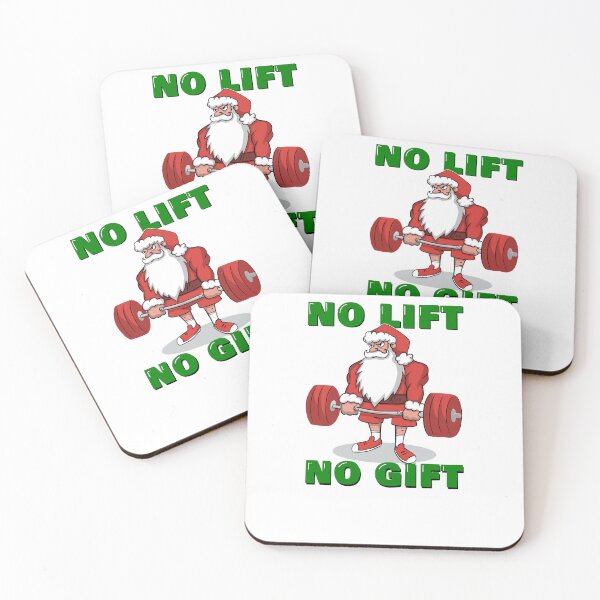 Item preview, No Lift No Gift Funny gift for a gym lover Santa training Christmas  designed and sold by SusanaDesigns.