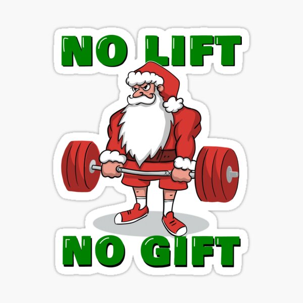 Santa Claus Weight Lifter Christmas Ornament Weight Lifter Pump Iron Gym  Gift