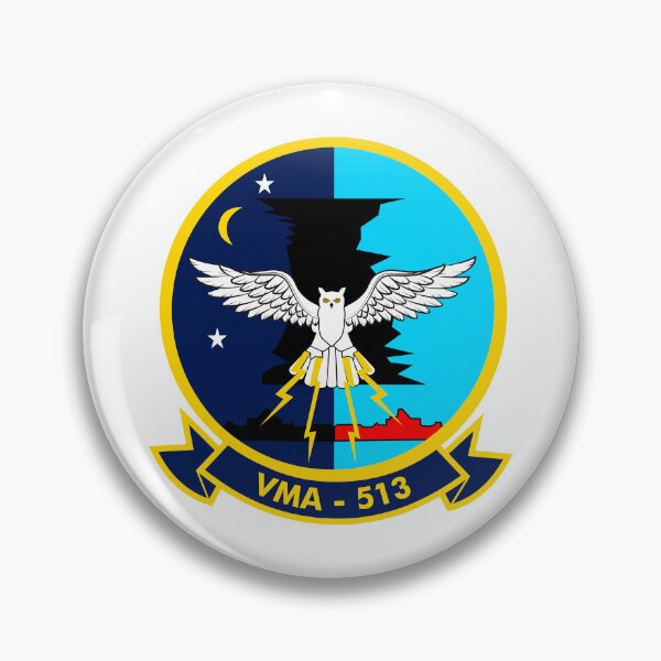 Artikelvorschau, VMF - 513 Flying Nightmares USMC Angriffsgeschwader - Sauberer Stil entworfen und verkauft von pzd501.
