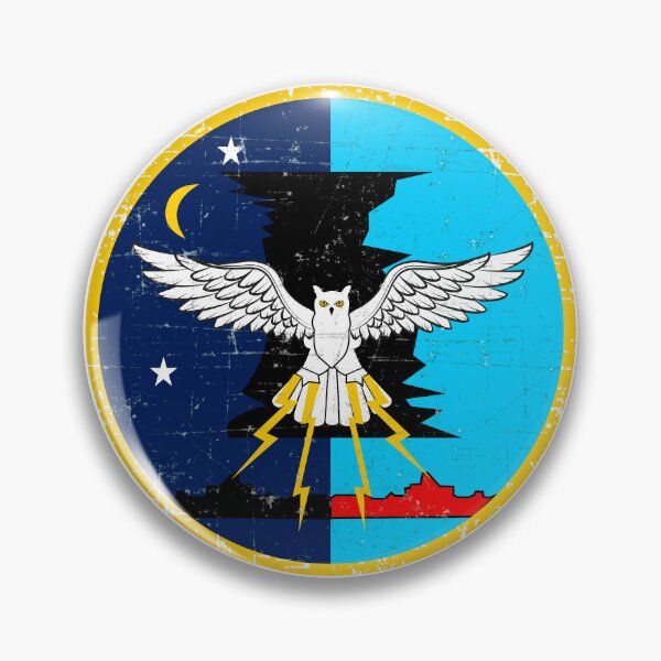 Item preview, VMF - 513 Flying Nightmares USMC Attack Squadron Roundel Patch - Grunge Style designed and sold by pzd501.