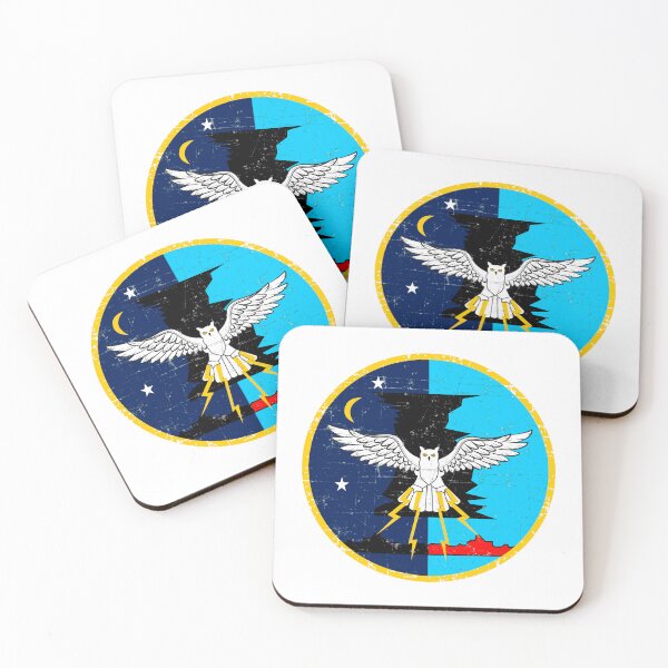 Item preview, VMF - 513 Flying Nightmares USMC Attack Squadron Roundel Patch - Grunge Style designed and sold by pzd501.