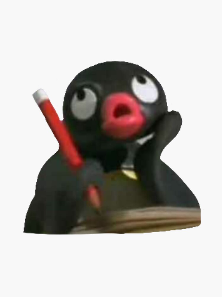 Imagen 3 de 3, Pegatina con la obra pingu aburrido, diseñada y vendida por Multiminjae.
