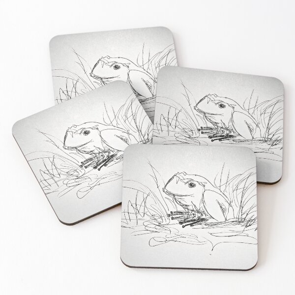 Item preview, Simple frog line art designed and sold by arfff.