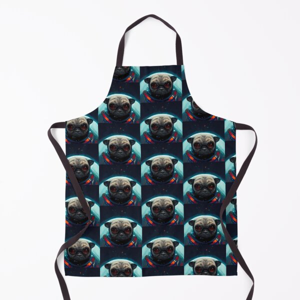 Item preview, Futuristic Galactic Serious Space Pug Dog Artistic Gift designed and sold by Guarddogdrive.
