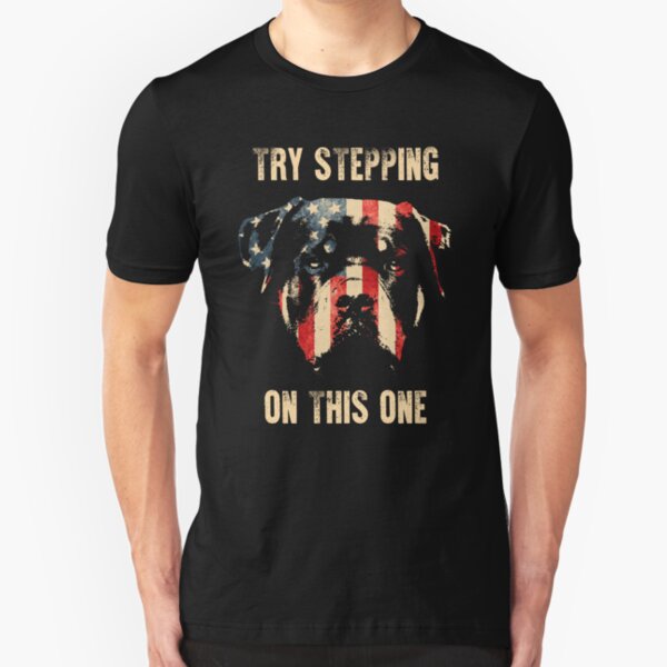 Patriotic Rottweiler Slim Fit T-Shirt