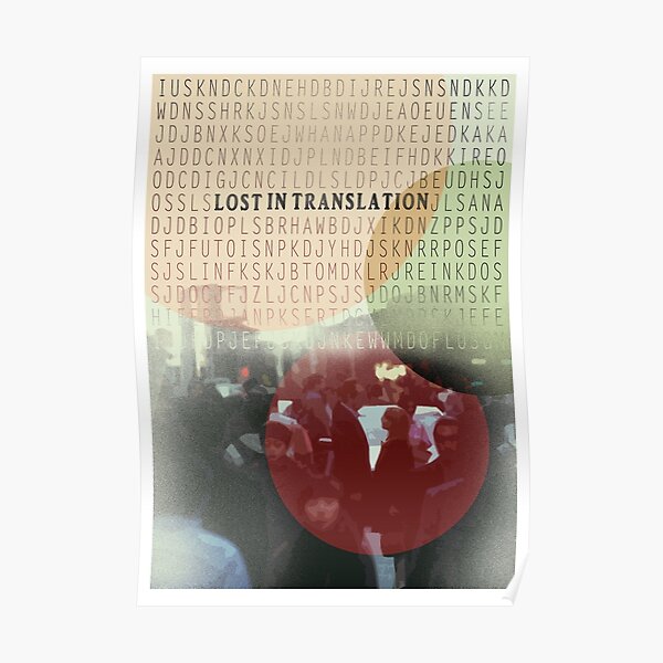 Lost In Translation Retro Print Póster