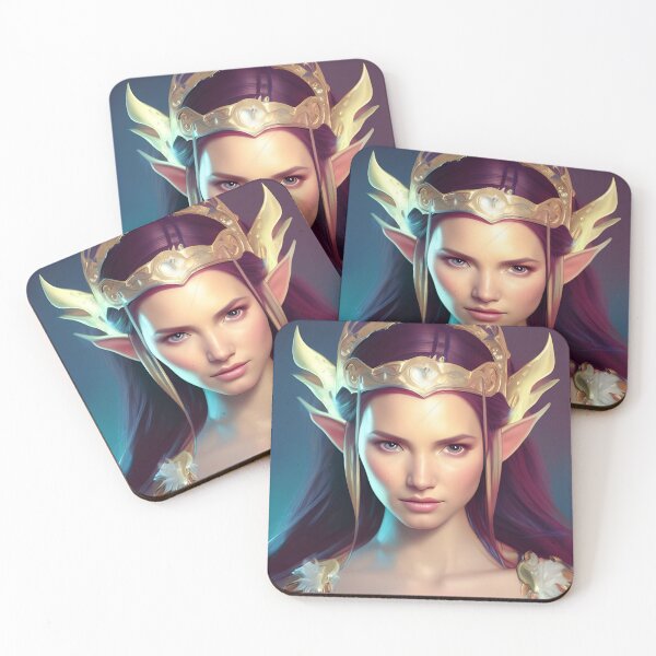 Item preview, Cute Fantasy Elf Princess Purple Different Colored Eyes designed and sold by Eliteijr.