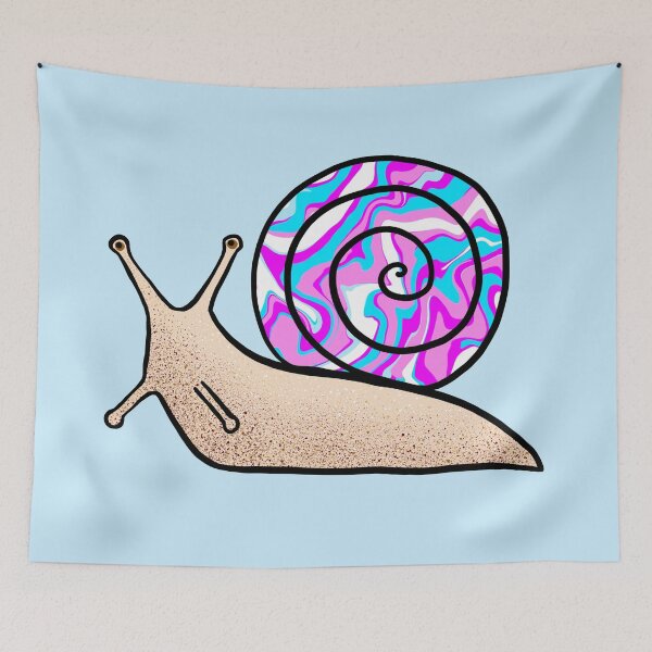 Item preview, Psychedelic Snail Blue and Pink Shell designed and sold by Julie Erin Designs.