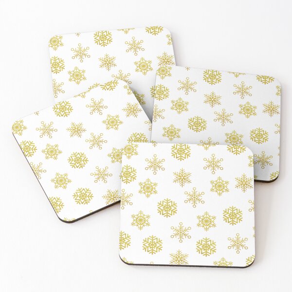 Item preview, Gold Snowflake Pattern - Winter Snow Design designed and sold by gjsart.