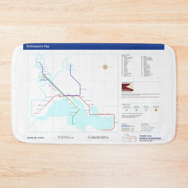 Item preview, Shakespeare Settings Tube Map designed and sold by TransportTees.