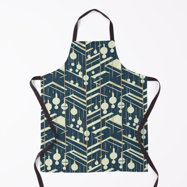 Item preview, Blue and Silver Mid-Century Modern Christmas Pattern designed and sold by DesArtStudio.