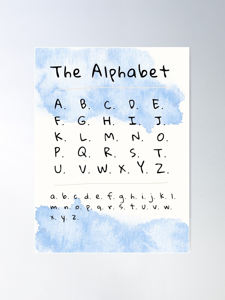 Positive alphabet  Poster for Sale by ohmyhappyworld