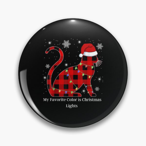 Item preview,  My Favorite Color Is Christmas Light FUNNY CAT Merry Christmas  designed and sold by H-ALPHA.