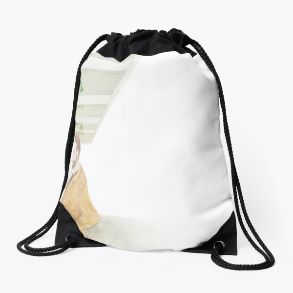 Zenobia and Juan Ramón Jiménez on the train platform Drawstring Bag