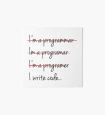 I Write Code - Funny Programming Jokes - Light Color Art Board