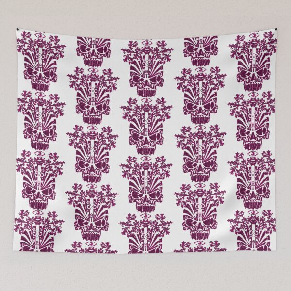 Item preview, 1111 Metallic Fuchsia Pink Floral Skull Of Renewal  designed and sold by DesignLust.