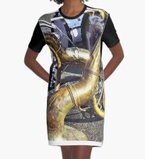 Two Sousaphones And Drums Graphic T-Shirt Dress