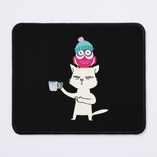 Item preview, a cat and an owl designed and sold by jewelltran.