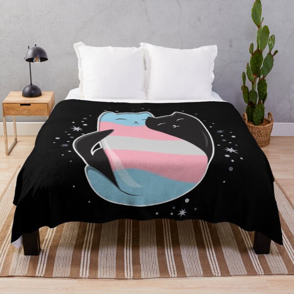 Item preview, Transgender Cat LGBT Pride Flag designed and sold by Clara Hollins.