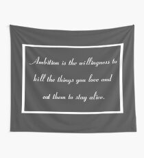 Tela decorativa 30 Rock Inspired Gray TV Show Jack Donaghy Quote Ambition (MEJOR PARA COMPRAR PEGATINA DE ESTE DISEÑO)