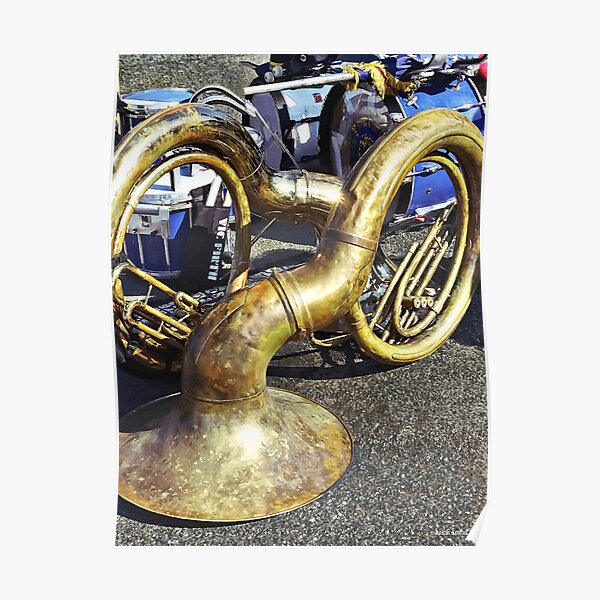 "Two Sousaphones And Drums" Poster for Sale by SudaP0408 Redbubble