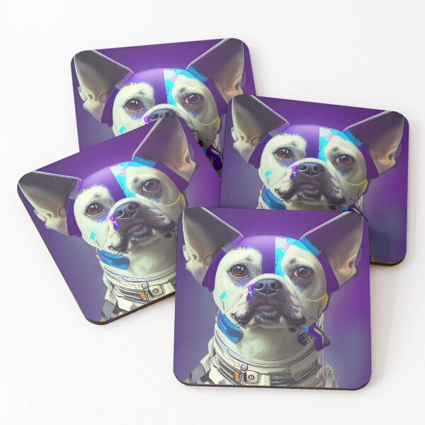 Item preview, Cyberpunk dog portrait designed and sold by Dicoart.