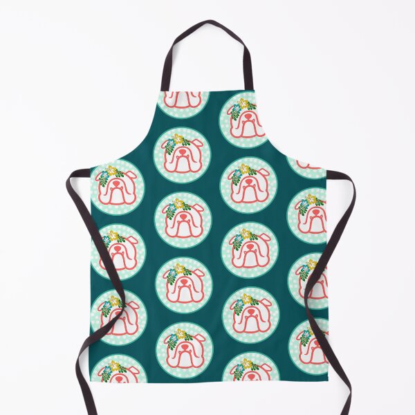 Item preview, Aloha Bulldog floral- aqua, pink, & yellow - Aloha Hawaiian English Bully dog breed bias designed and sold by smooshfaceutd.