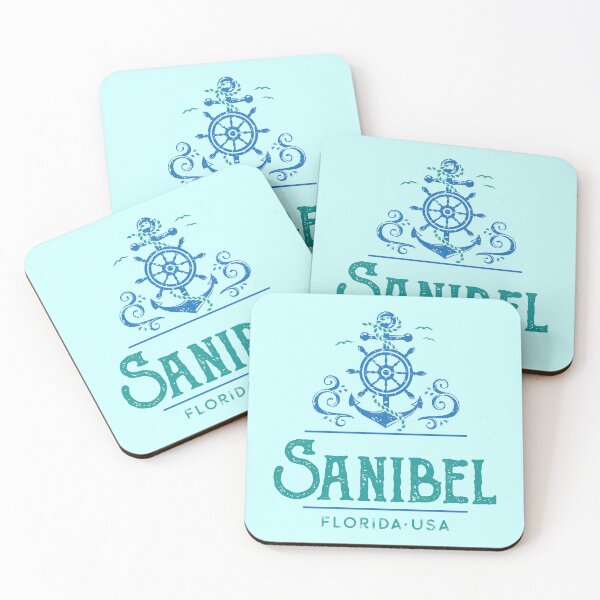 Item preview, Sanibel Island Florida Vintage Nautical Design designed and sold by Futurebeachbum.